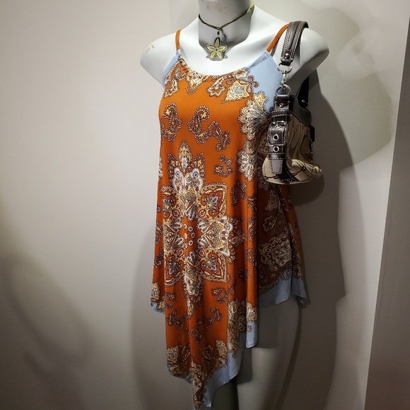 Boho 70s Styled Long Bandana Halter Top - Picture 4 of 7